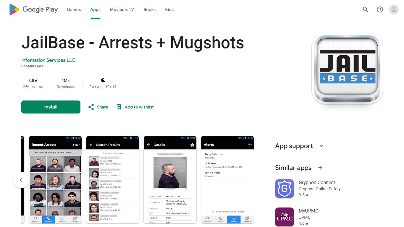 JailBase - Arrests + Mugshots - Apps on Google Play
